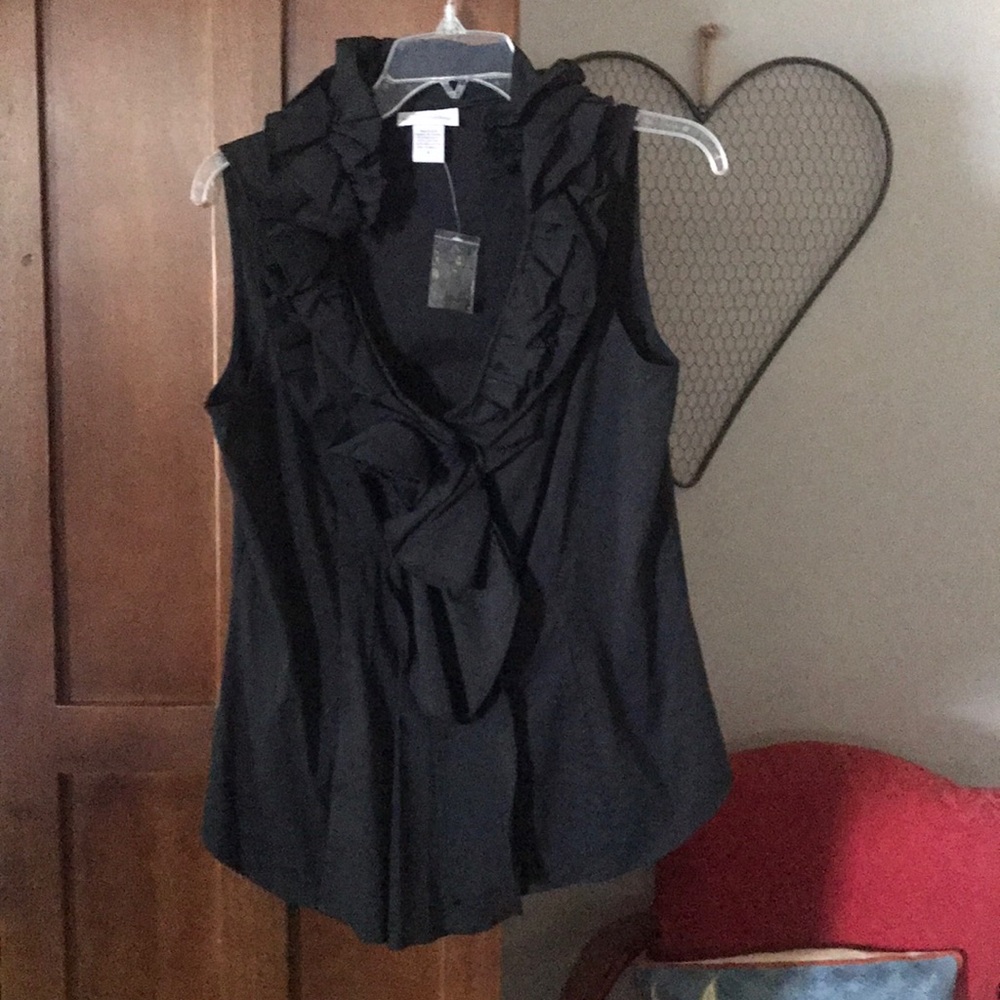 Soft Surroundings- Black Sleeveless Blouse Size M